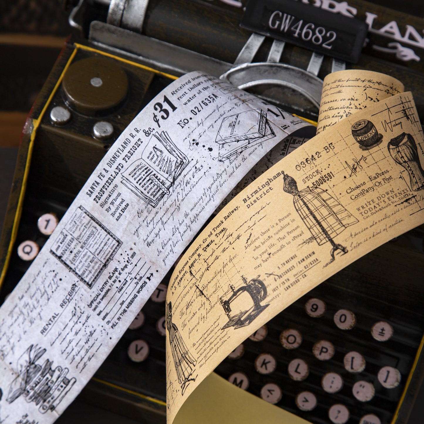 1 Roll Vintage Manuscript Washi Tape SGCP