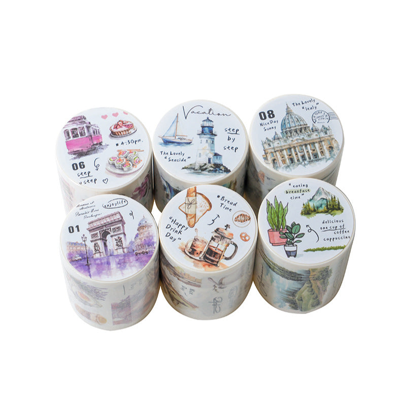 1 Roll Travel Theme Washi Tape FYJQ