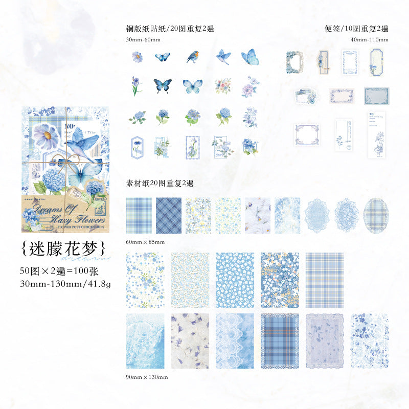 100 Pcs Junk Journal Supplies Kit HHYJ