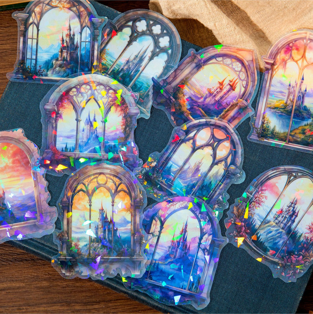 10 Pcs PET Windows Stickers CWDFJ
