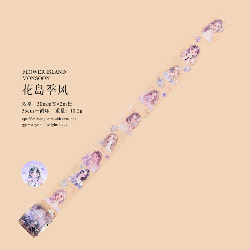 1 Roll Cute Girl PET Tape SZSN