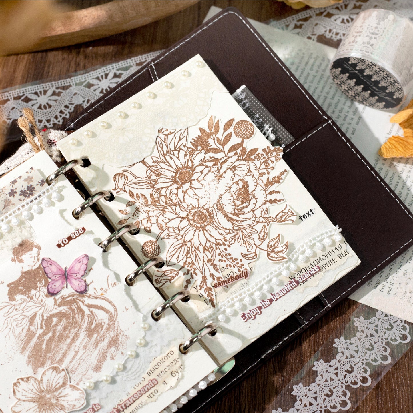 1 Roll Vintage Lace PET Tape WHLS