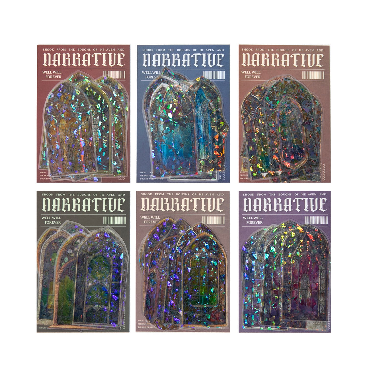 10 Pcs Window PET Stickers HCXS