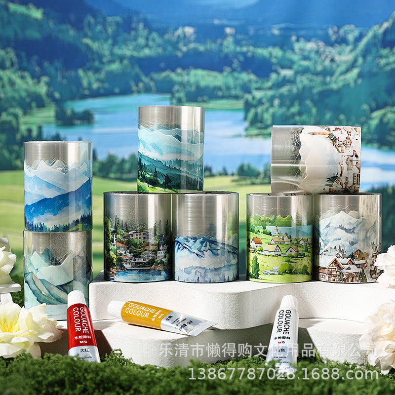 4 Rolls Natural Landscape PET Tape Set RHDY