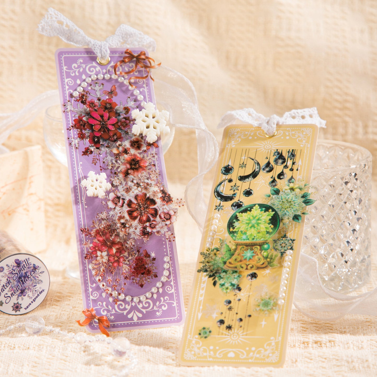 1 Roll Snowflake Themed PET Tape BZXXH