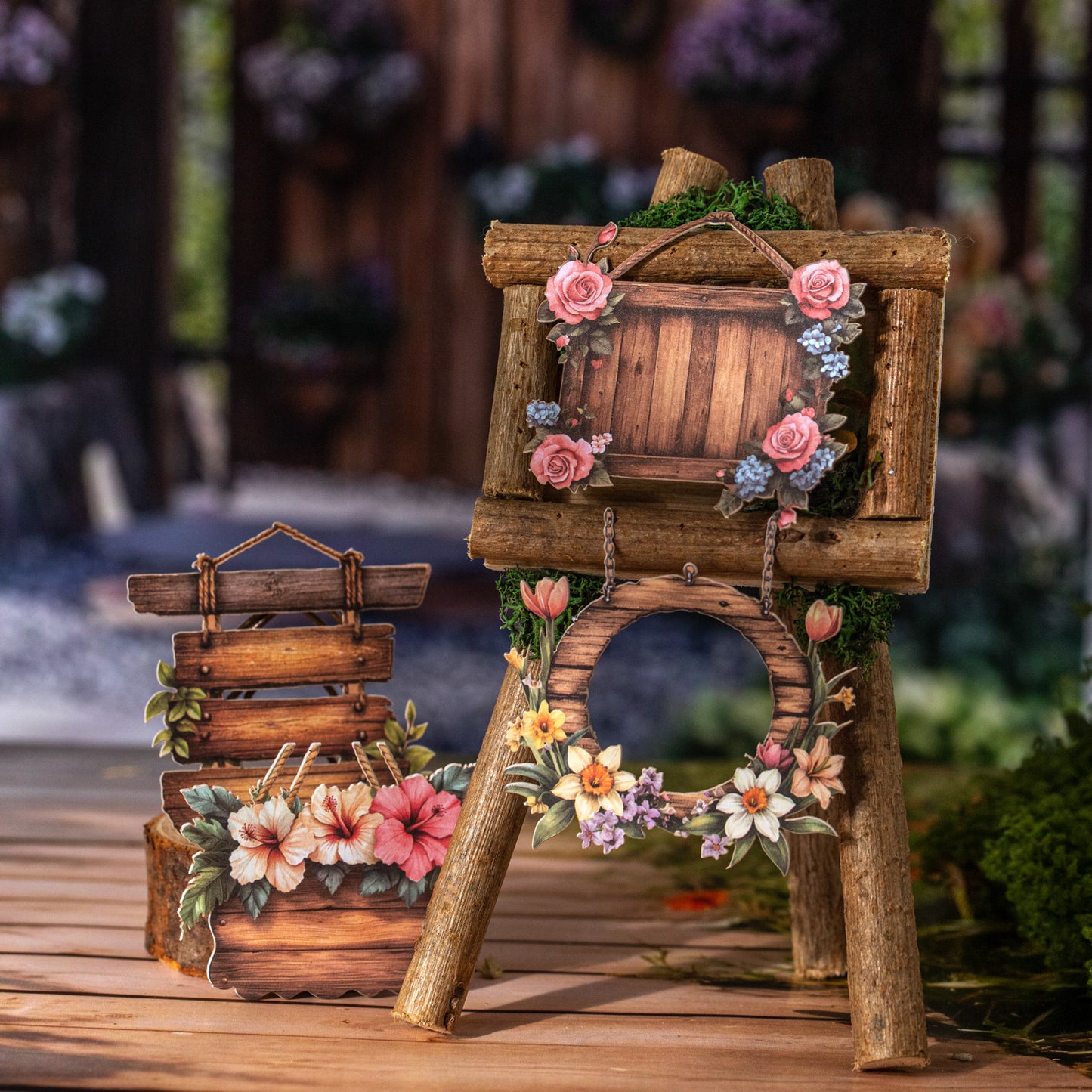 15 Pcs Wooden Sign Cardstock Stickers MJWY