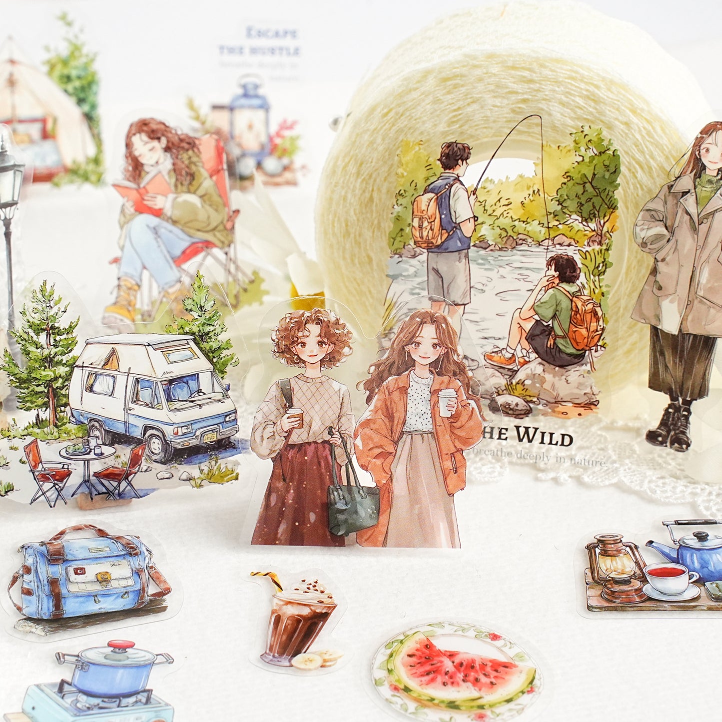 30 Pcs Party Themed PET Stickers XJYX