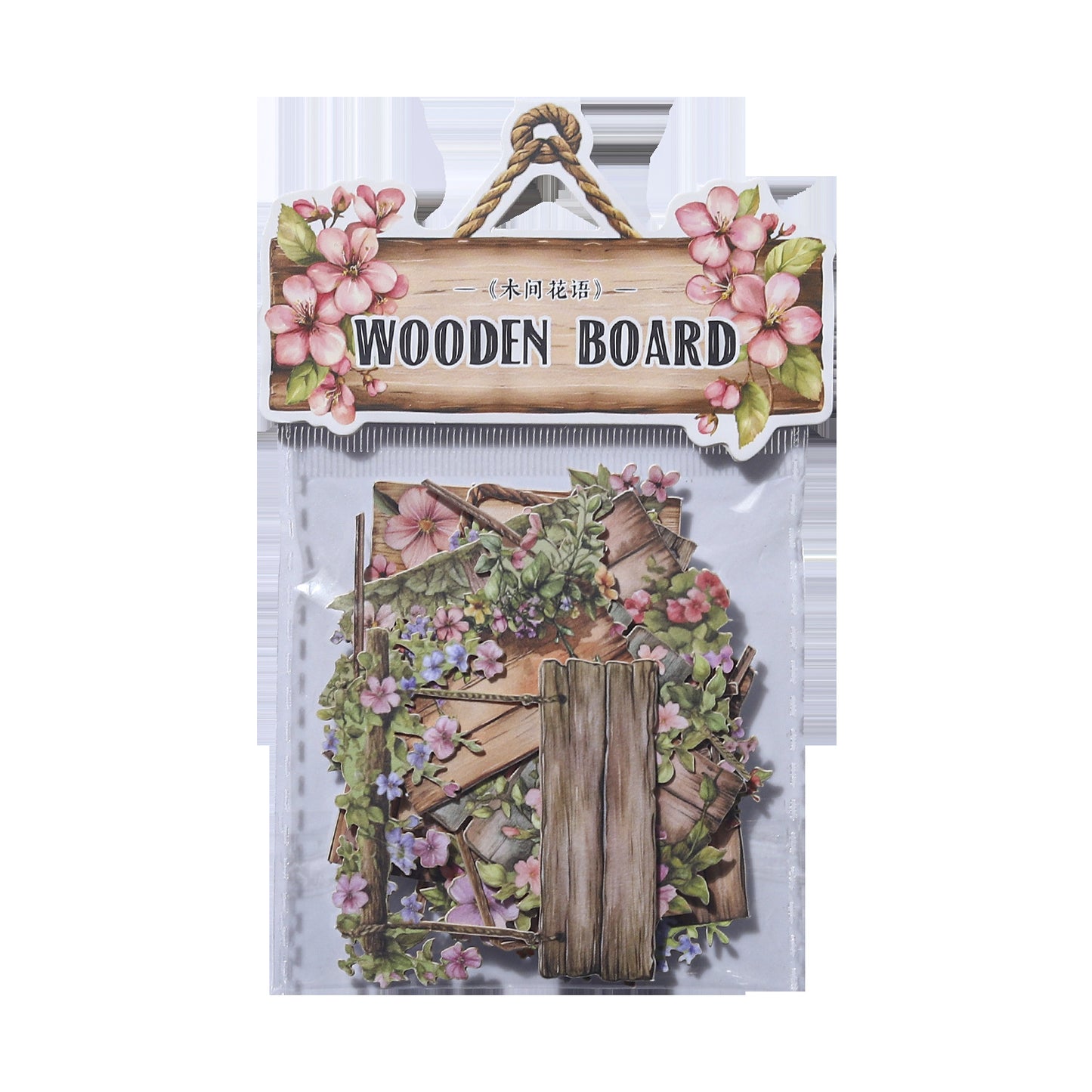 15 Pcs Wooden Sign Cardstock Stickers MJWY