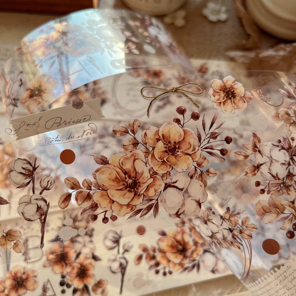 Floral Decorative Tape Rolls- Amber Glimmer