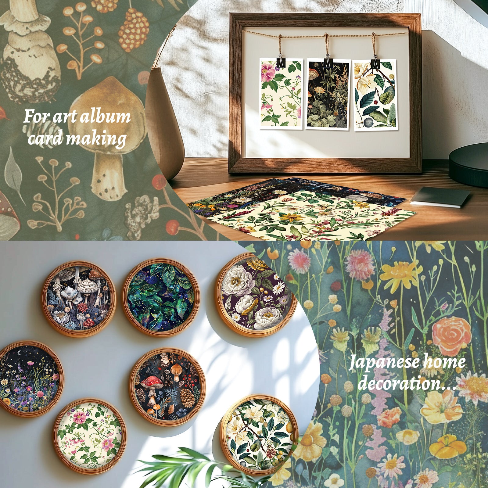 6 inch Vintage Botanical Scrapbook Paper Pad PA950