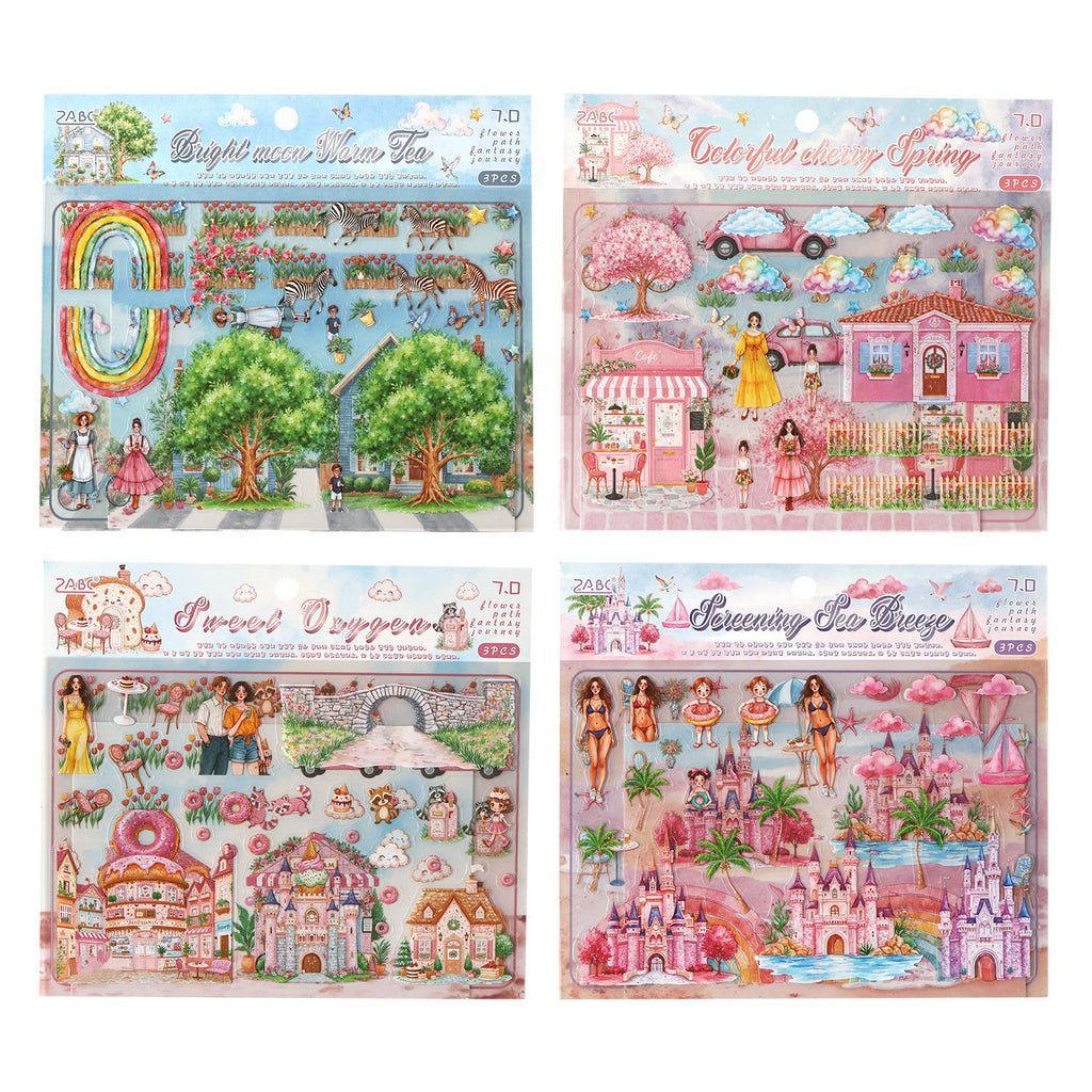 Flower House Themd DIY Stickers Kit HJHL