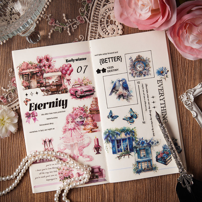 6 Sheets Floral Lifestyle PET Stickers YYQF