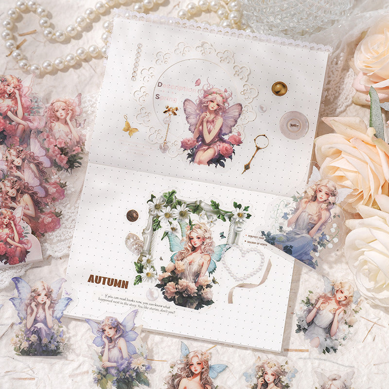 30 Pcs Butterfly Elf PET Stickers JLSY