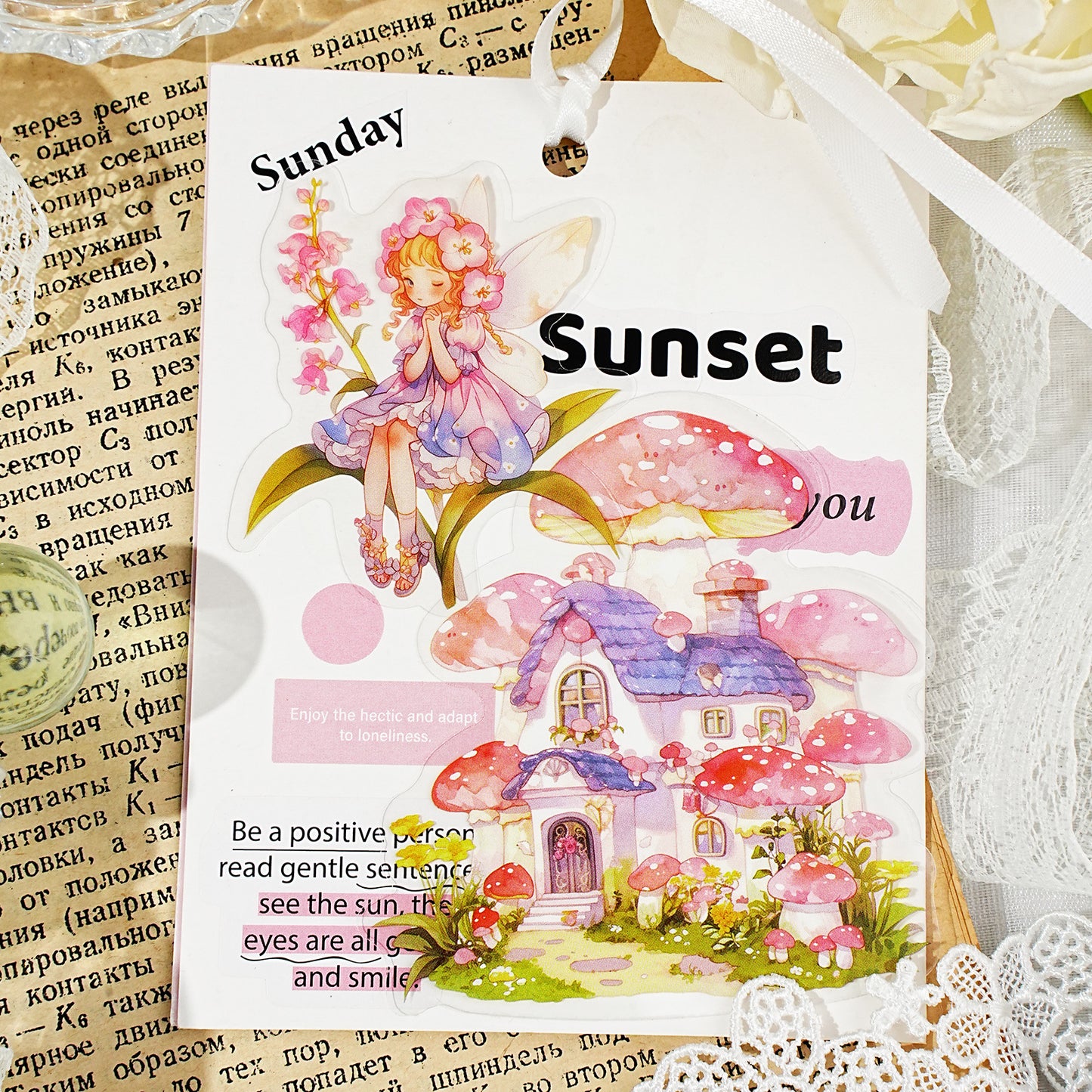 15 Pcs Flower Fairy PET Stickers HXZZG