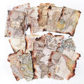 30 Pcs Lost Horizons Antique Map Scorched Fragment Paper Pack