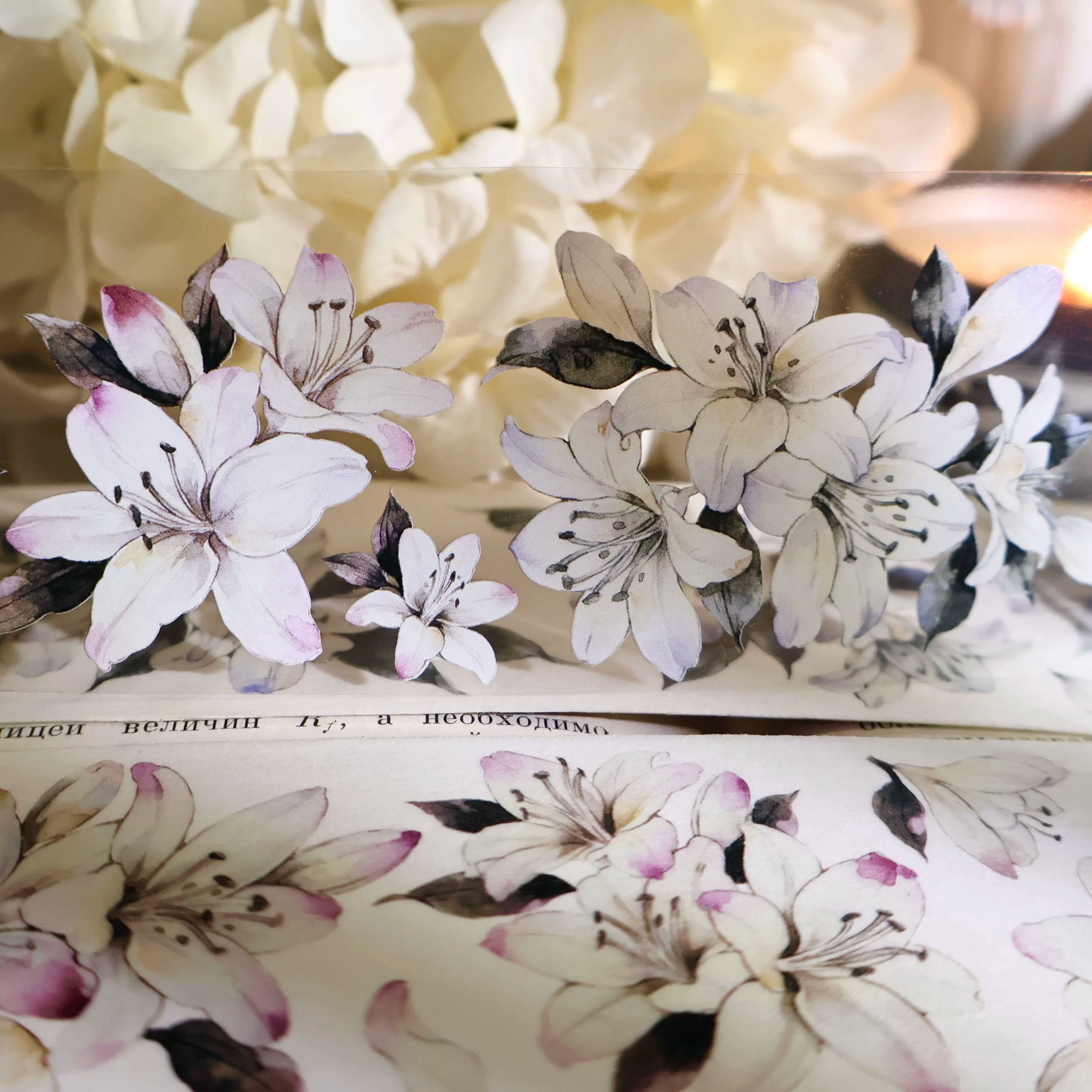 Floral Decorative Tape Rolls- Lily Language