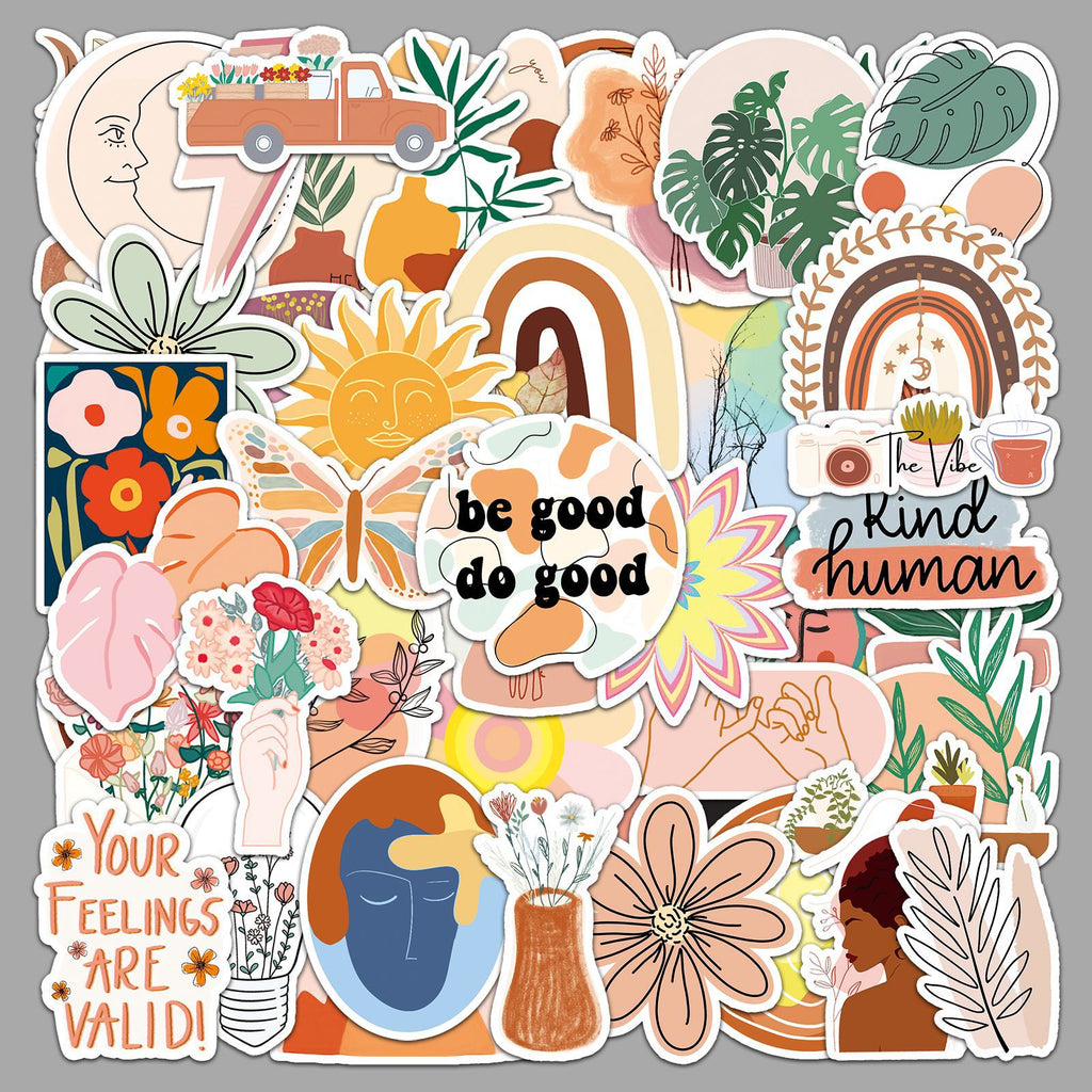 50PCS Boho Waterproof Vinyl Stickers BHO12
