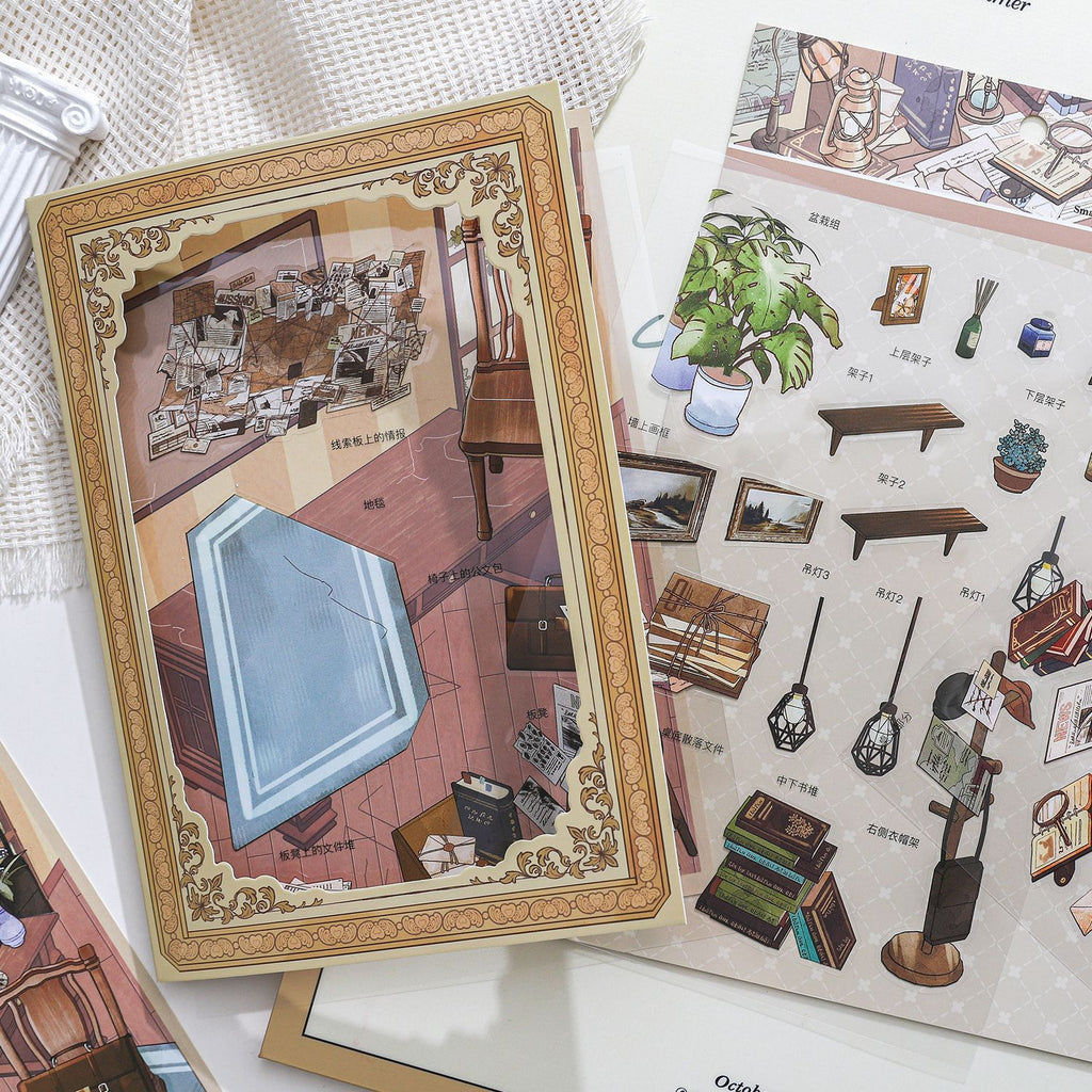 3D Room Scene DIY Stickers Kit XZJM