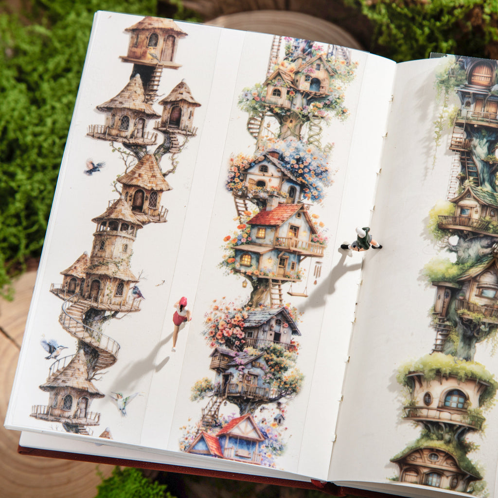 1 Roll Fairy Tree House PET Tape QHXW