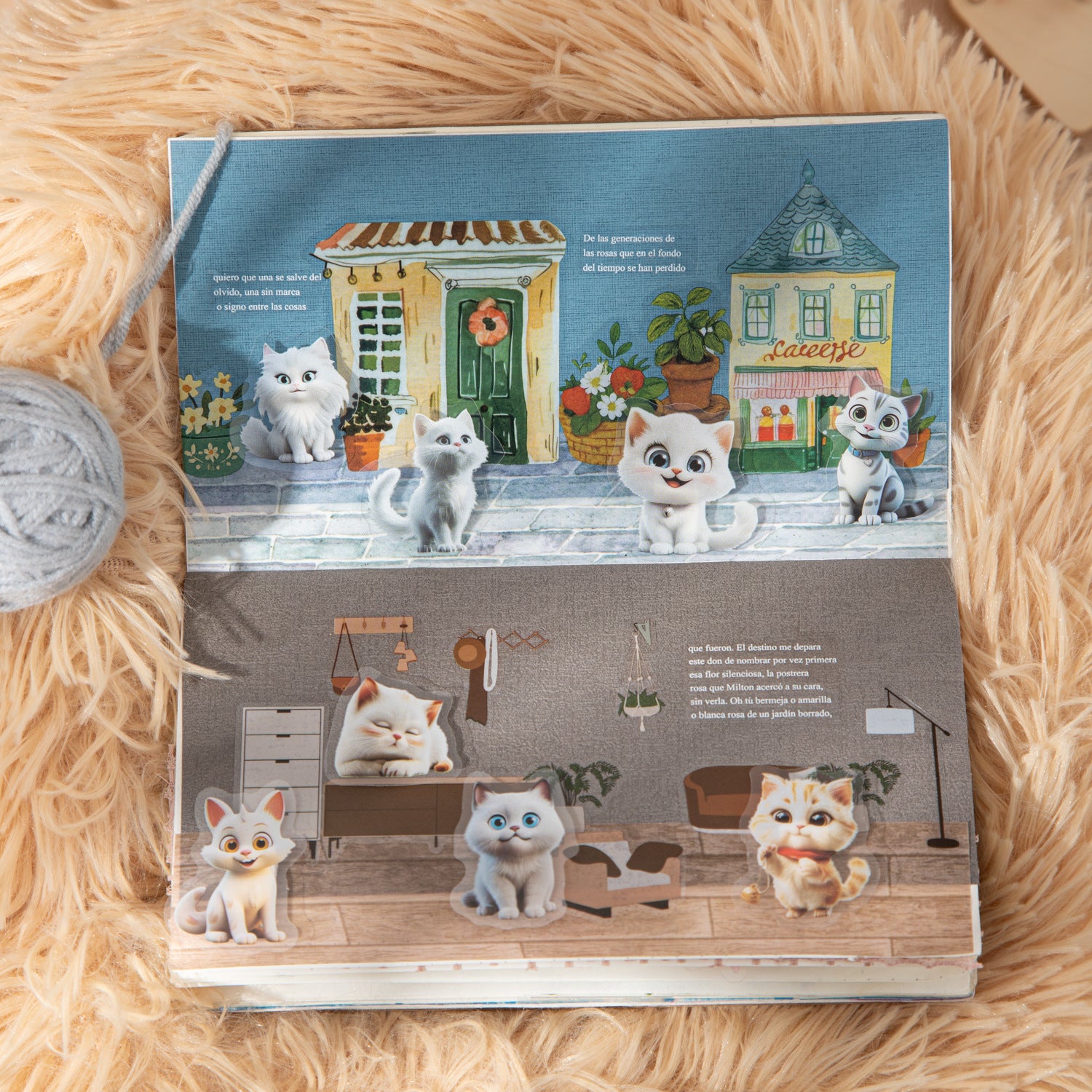 50 Pcs Cute Cat PET Stickers MMWO