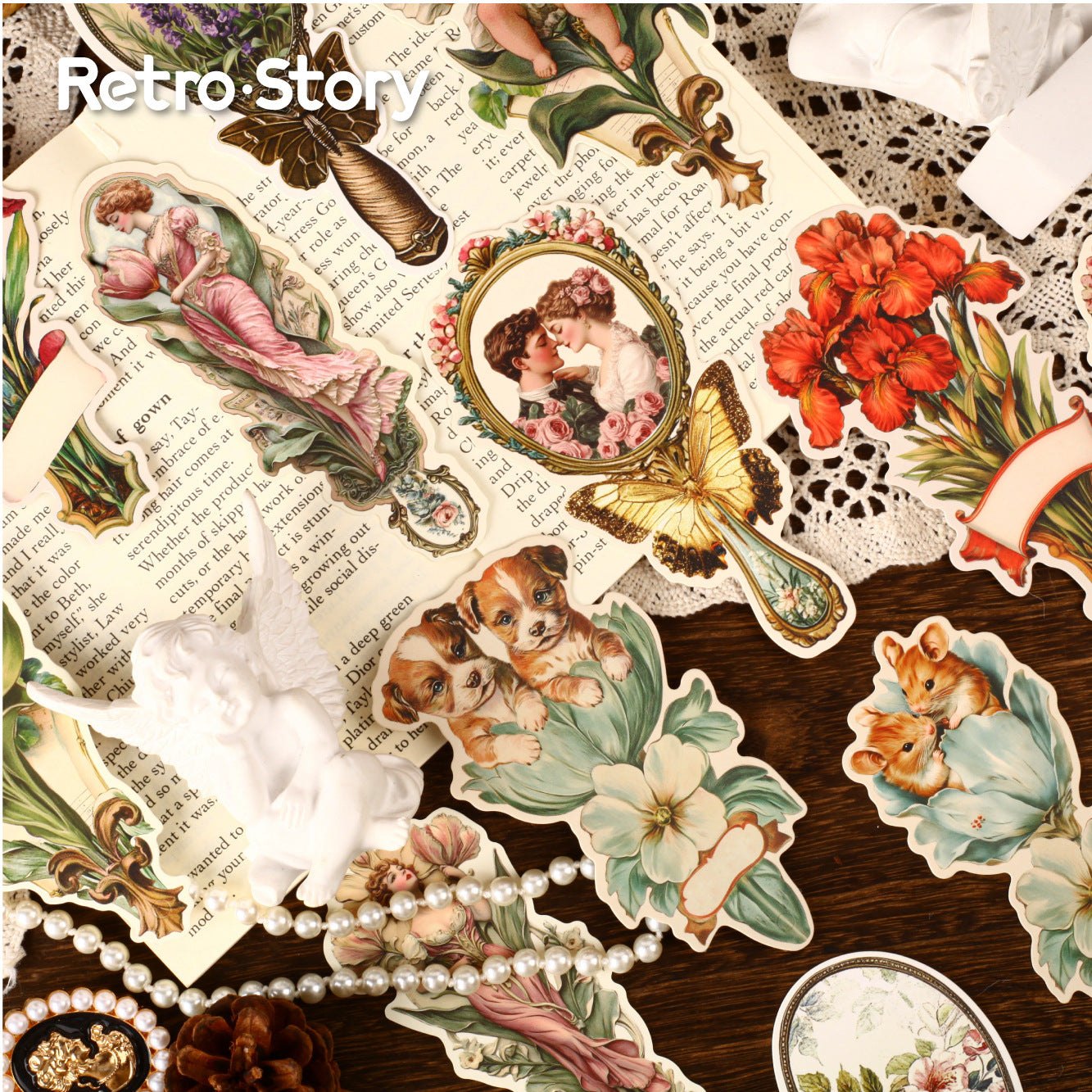 5 Pcs Vintage Fan Bookmark WDXL