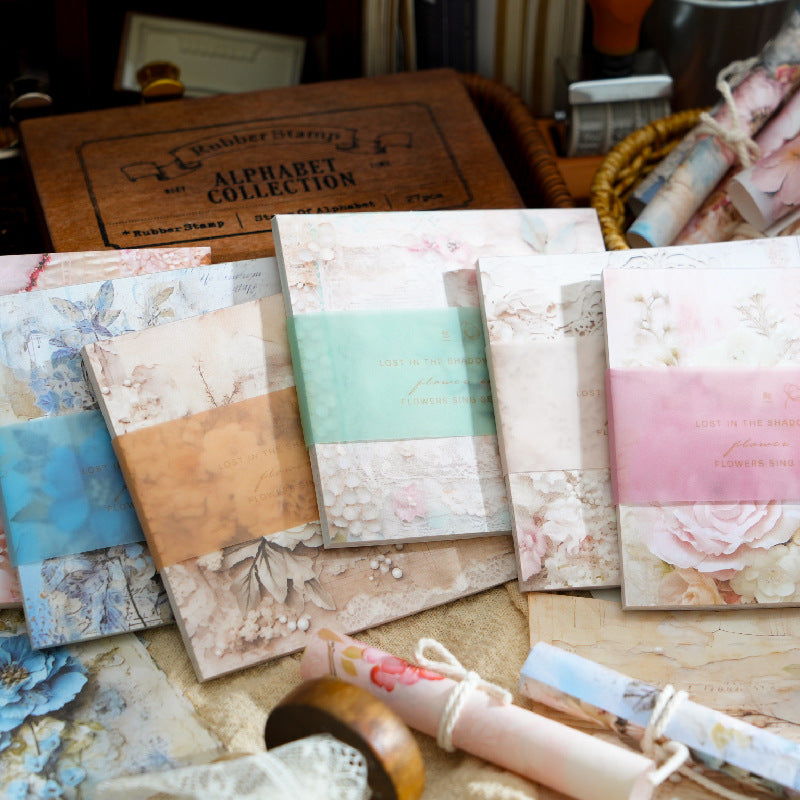 50 Pcs Floral Scrapbook Paper HYMZ