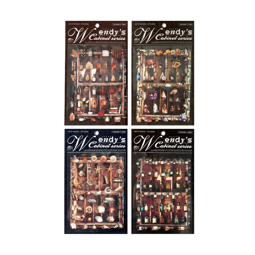 2 Sheets Retro Shelf Journal Stickers WDGZ