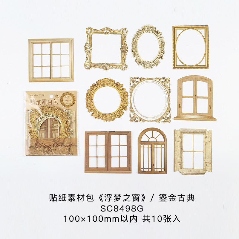40 Pcs Hollow Window Scrapbook Paper FMZC
