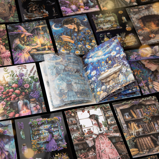 20 Sheets Magic Journal Paper and Stickers Kit MFYC