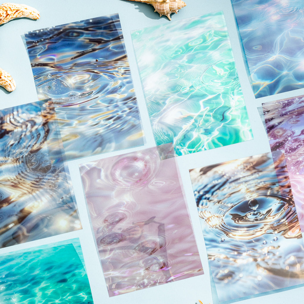 10 Pcs Water Wave Themd PET Stickers YQLX