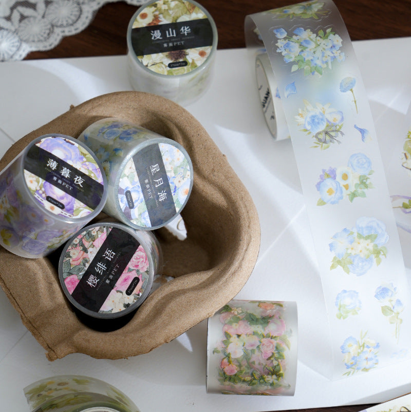 1 Roll Pre-cut PET Stickers Tape SMZC