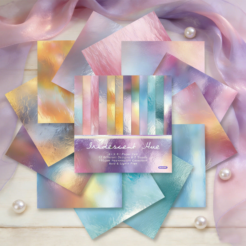 6 inch Iridescent Scrapbook Paper Pad SKP366