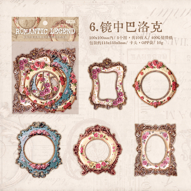 10 Pcs Floral Frame Paper LMCS
