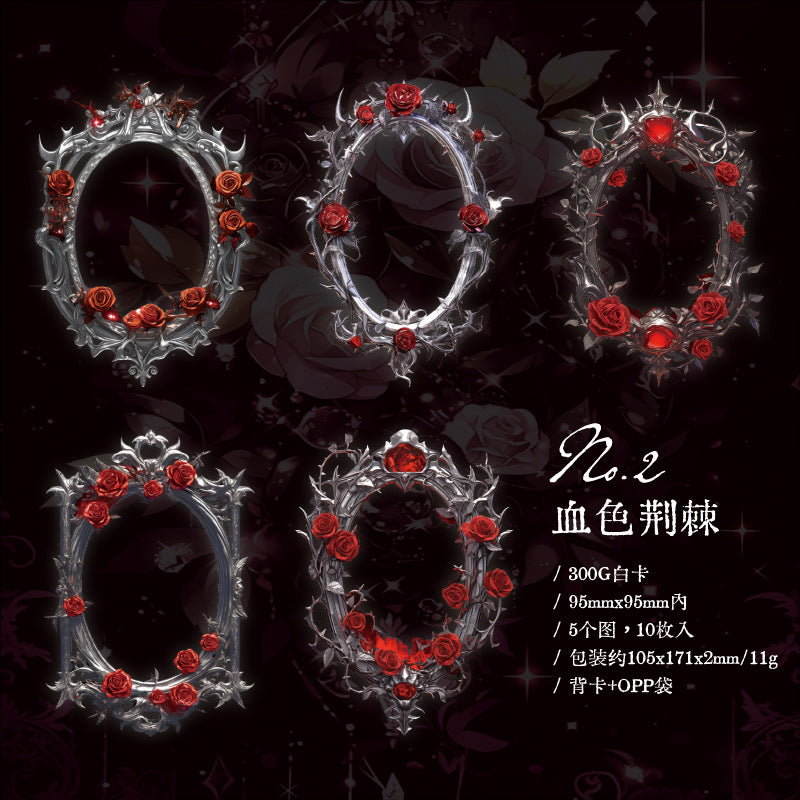 10 Pcs Rose Frame Cardstock Paper MGYX