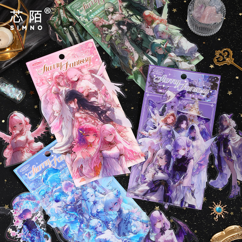 20 Pcs Fantasy Girl PET Stickers XCHX