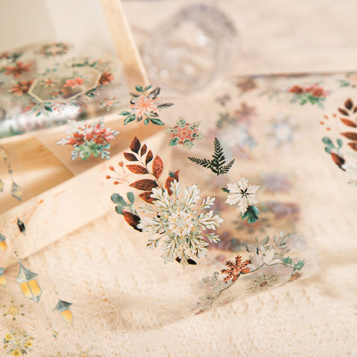 1 Roll Snowflake Themed PET Tape BZXXH