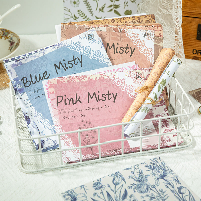 30 Pcs Vintage Floral Paper TYRJ