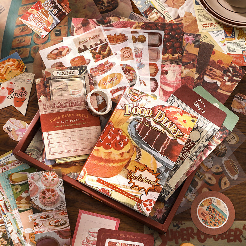 154 Pcs Dinner Food Scrapbook Supplies Kit TMSG