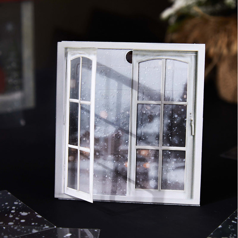 1 Roll Snow Themed PET Stikcers JRYX