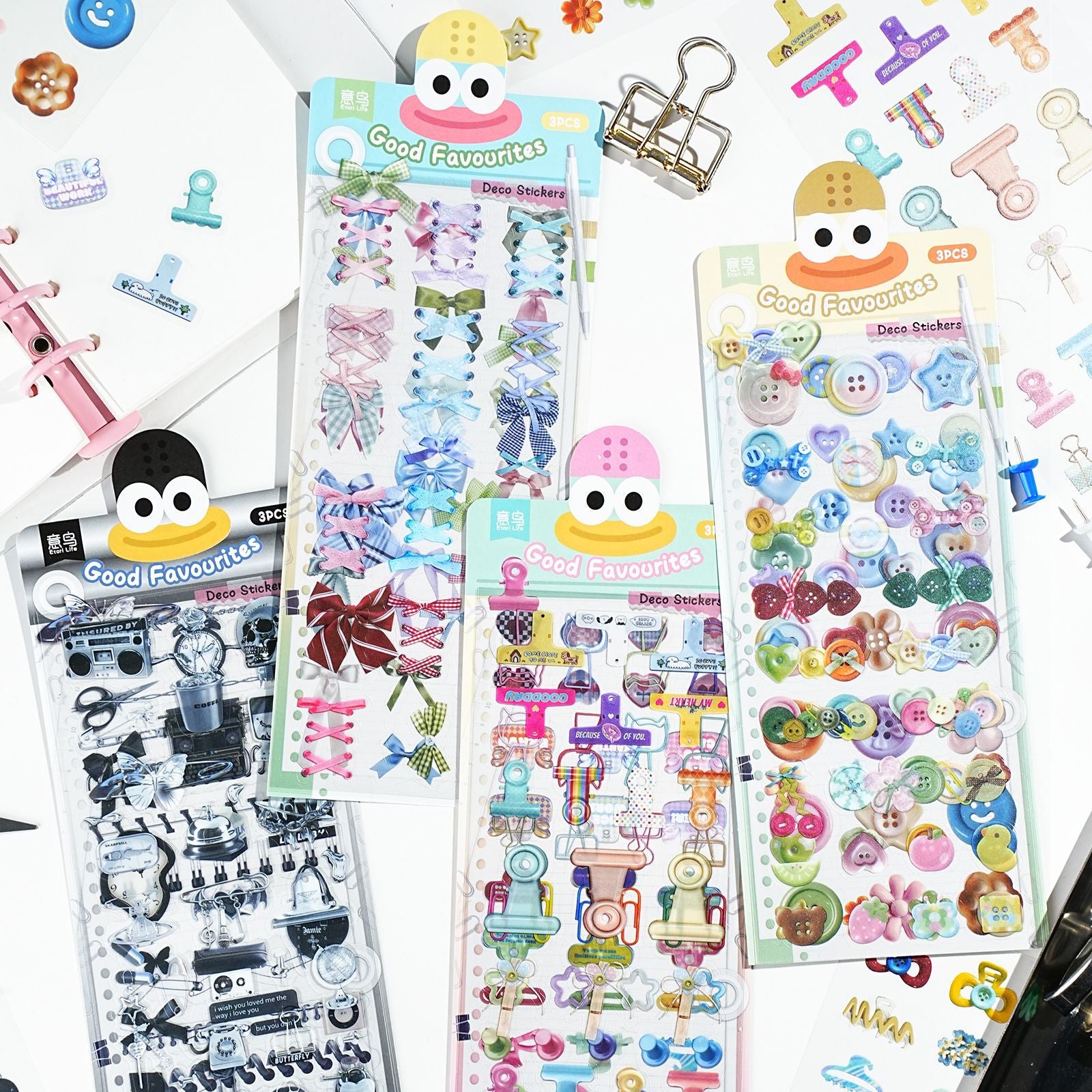 3 Sheets Planner Calendar PET Stickers MHSCJ