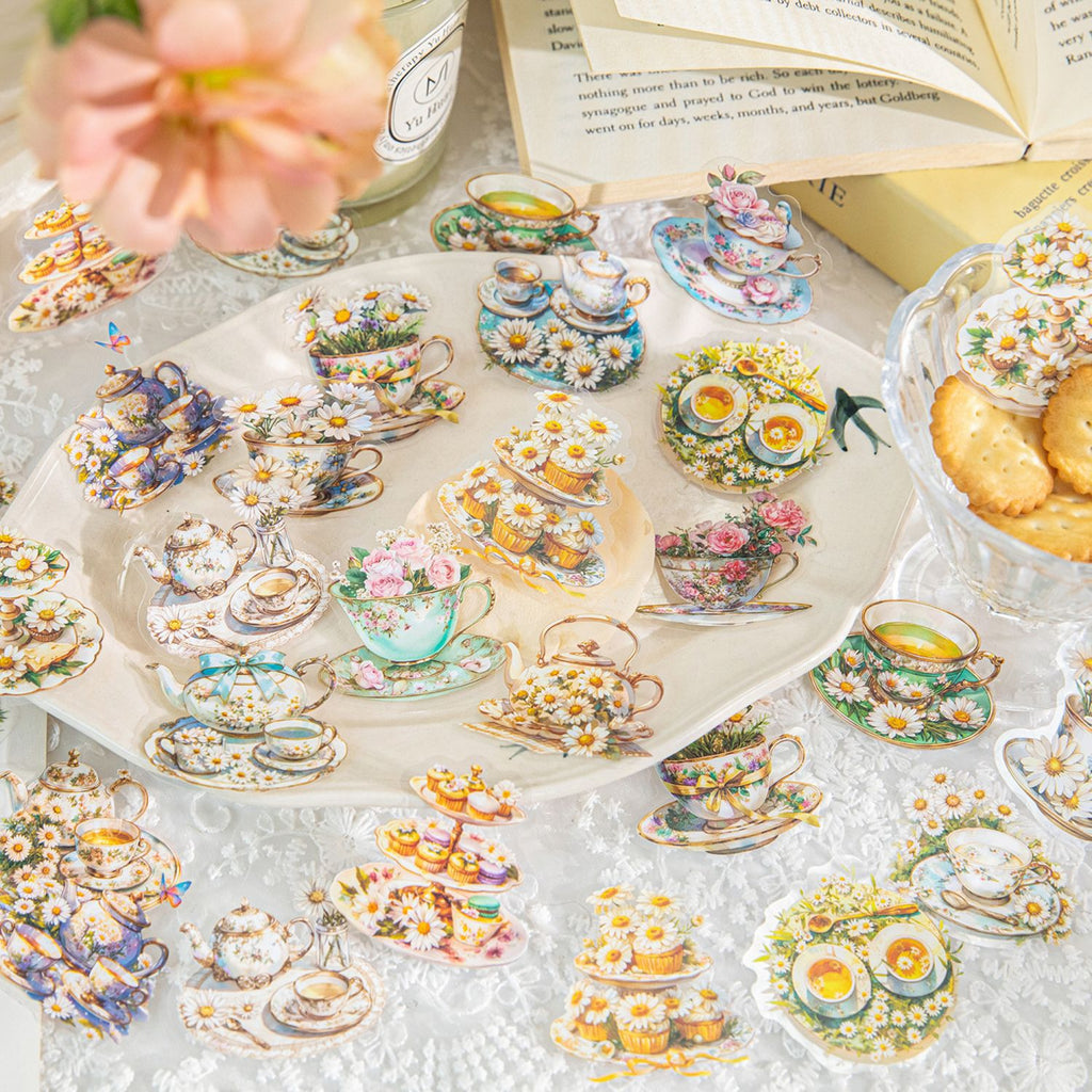 40 Pcs Crean Dessert PET Stickers TMHY