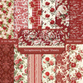 6 inch Crimson Scrapbook Paper Pad SKP307