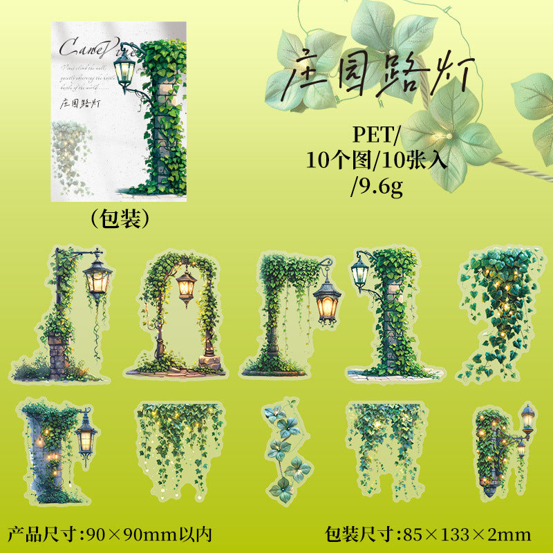 10 Pcs Garden Forest Vine Stickers TMHK