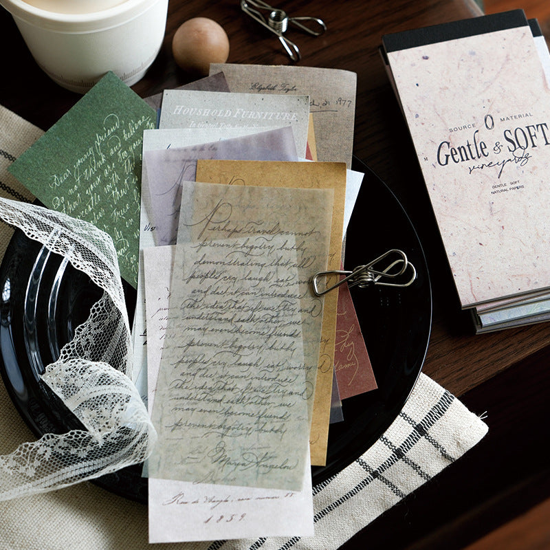 30 Pcs Vintage Scrapbook Paper WRDB