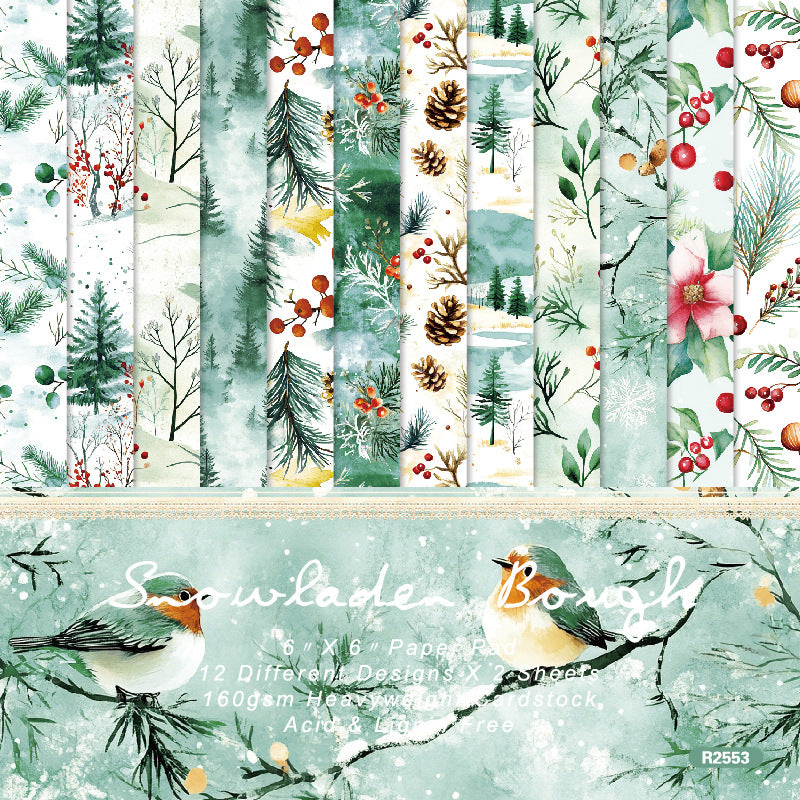 6 inch Christmas Scrapbook Paper Pad SKP553