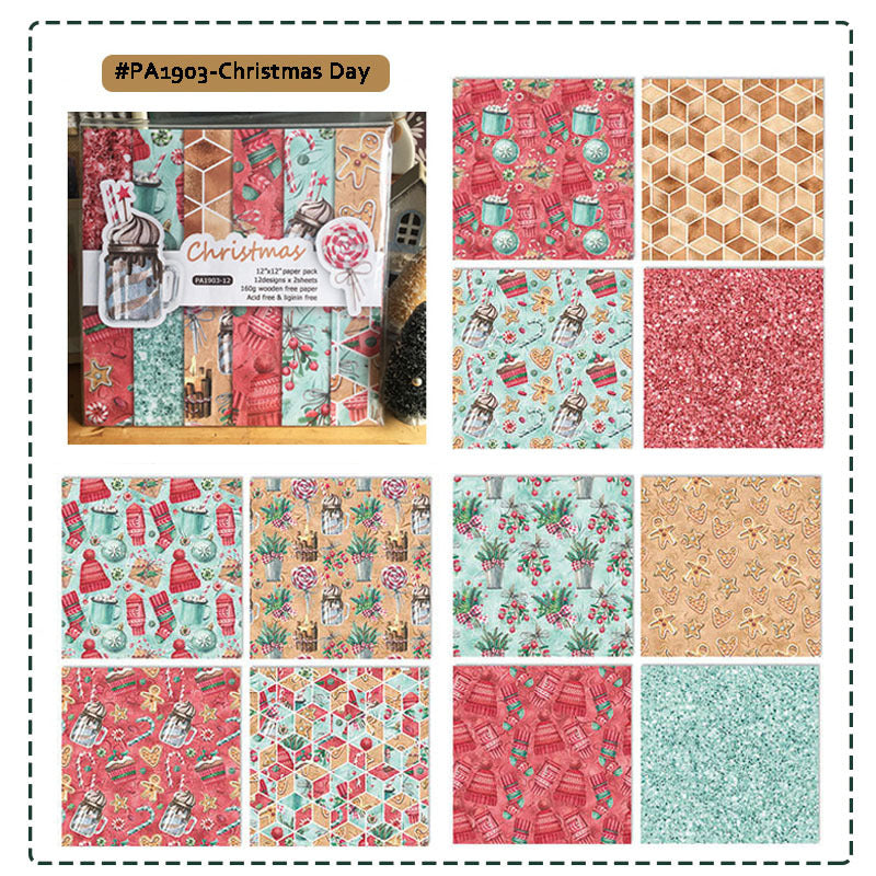 12 inch Scrapbook Paper Pad JYY903