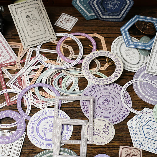 20 Pcs Die-cut Geometric Shaped Stickers SGDHY