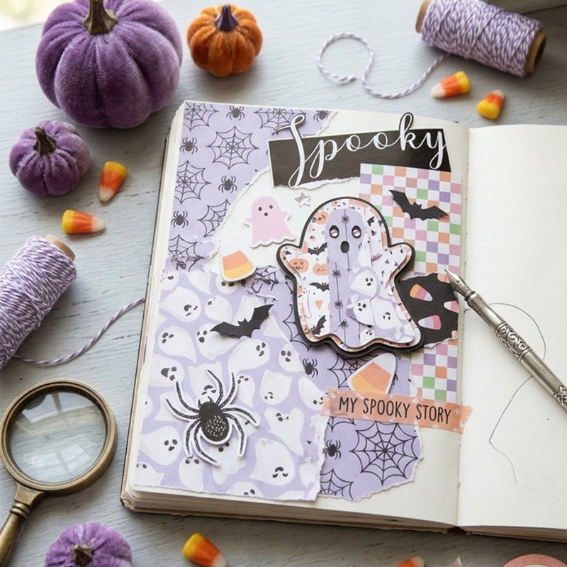 6 inch Halloween Scrapbook Paper Pad SKP331B