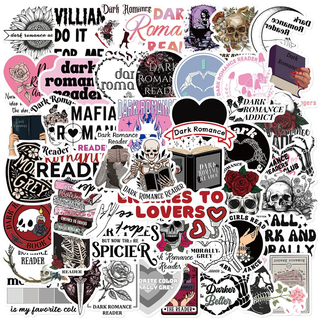 50 Pcs Vinyl Dark Romance Stickers UU185
