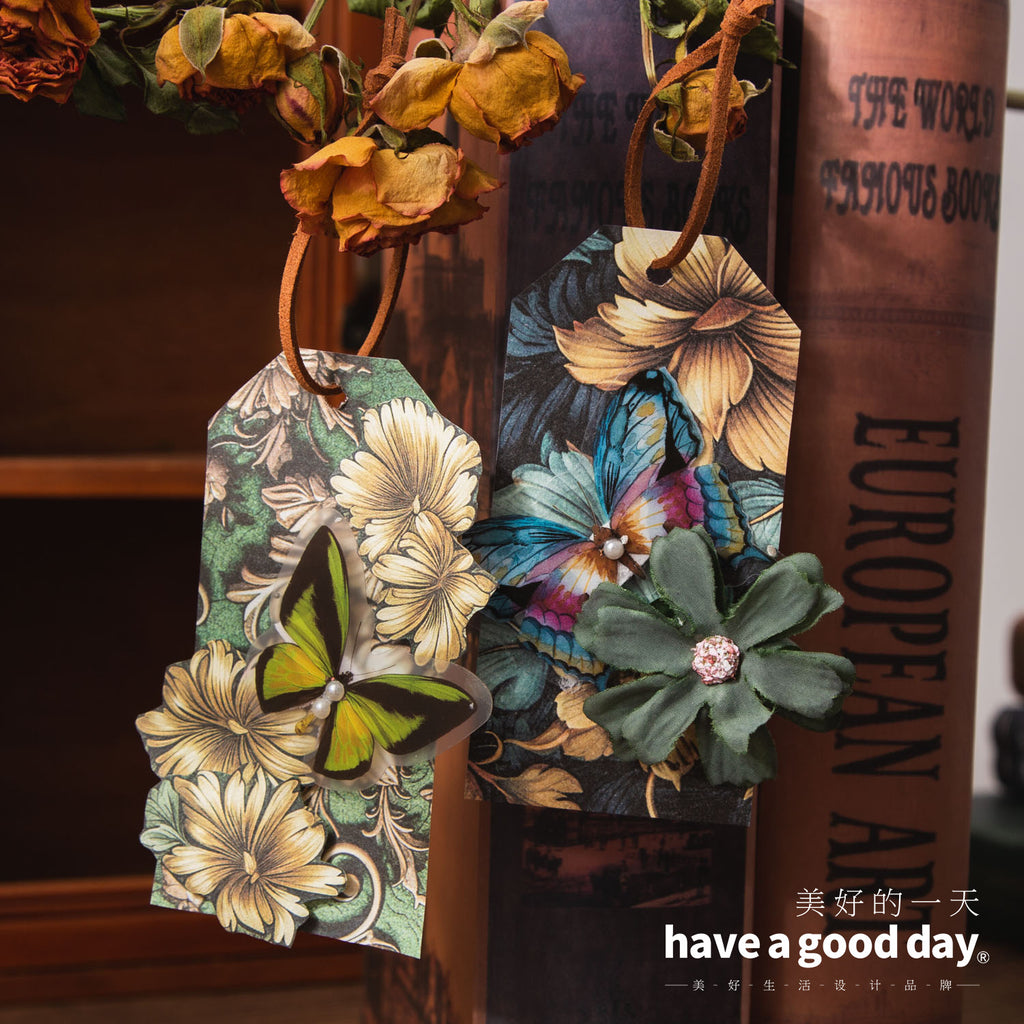 30 Pcs Baroque Theme Scrapbook Paper QMBLK